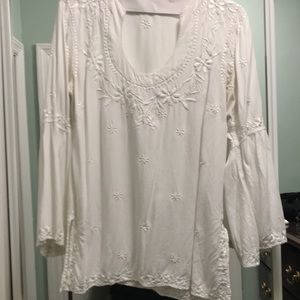 White embroidered blouse